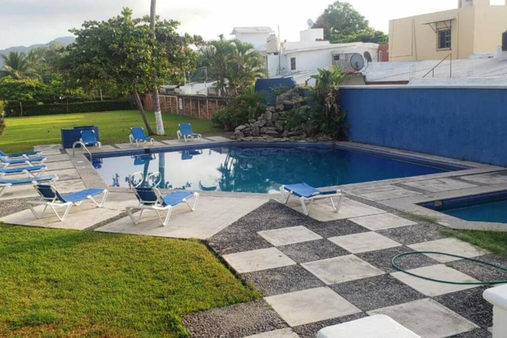 Magnifico Departamento, Cocina Equipada, 2 Recamaras 2 Banos , Hasta 6 Personas, 3 Albercas, Playa A 50 Mts Wifi, Aire Acondicionado Daire Manzanillo Dış mekan fotoğraf
