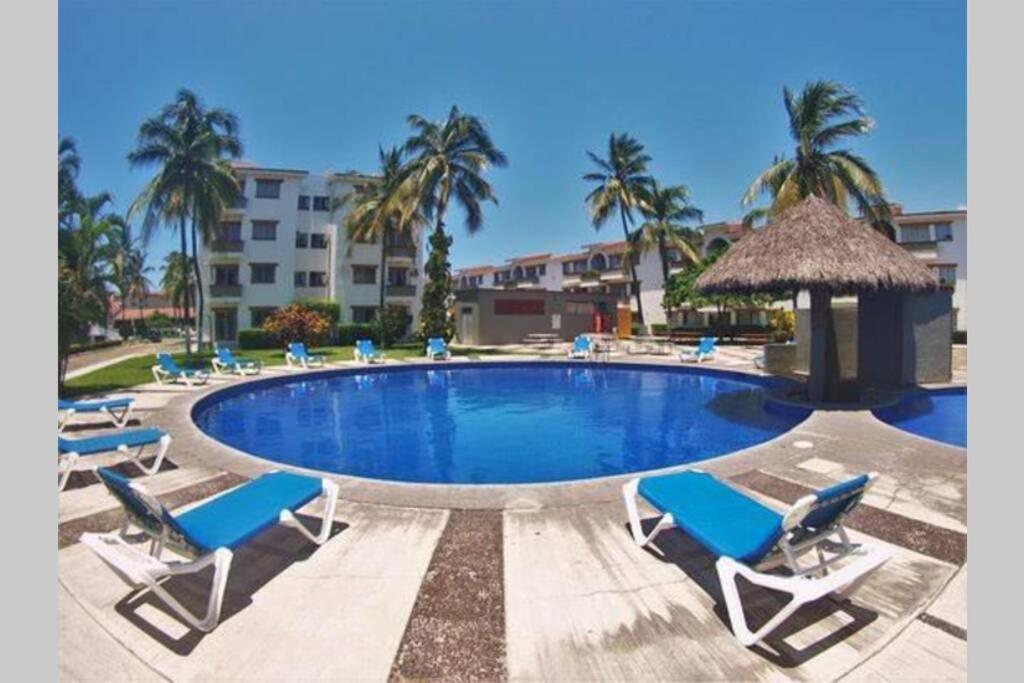 Magnifico Departamento, Cocina Equipada, 2 Recamaras 2 Banos , Hasta 6 Personas, 3 Albercas, Playa A 50 Mts Wifi, Aire Acondicionado Daire Manzanillo Dış mekan fotoğraf