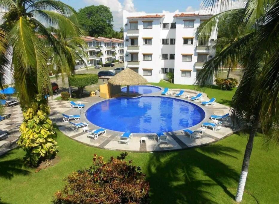 Magnifico Departamento, Cocina Equipada, 2 Recamaras 2 Banos , Hasta 6 Personas, 3 Albercas, Playa A 50 Mts Wifi, Aire Acondicionado Daire Manzanillo Dış mekan fotoğraf